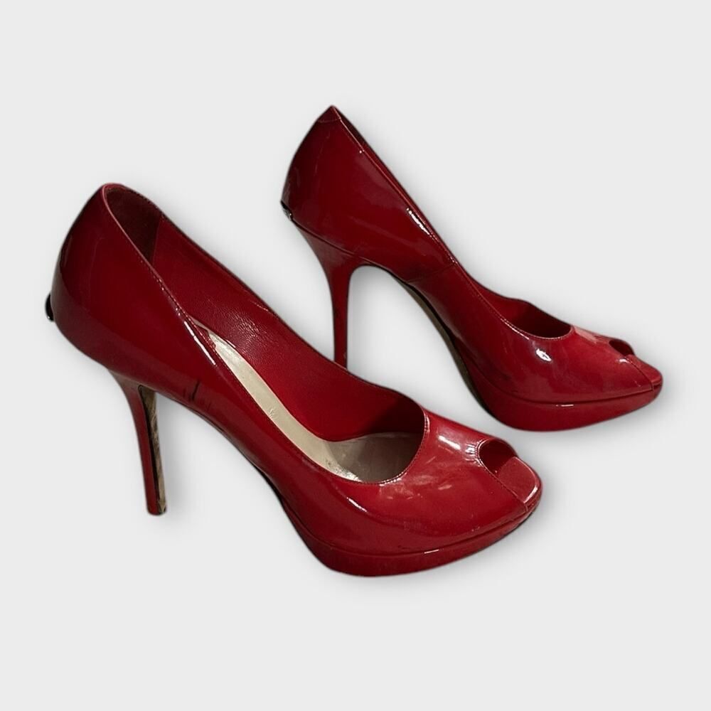 Christian Dior High Stiletto Heels Women's 37 Red Patent Leather Pumps Miss Dior - Picture 2 of 16